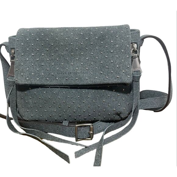 Aimee Kestenberg Bali Denim Studded Crossbody NWOT - Picture 5 of 13